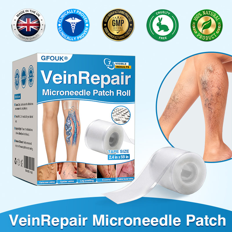 🇬🇧🏆🦵🛡️GFOUK® VeinRepair Microneedle Patch Roll👻Instant Relief, Long-Term Results