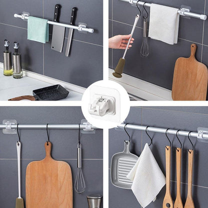 (49% OFF) 2026 Nail-Free Adjustable Curtain Rod Holders(Set of 2)